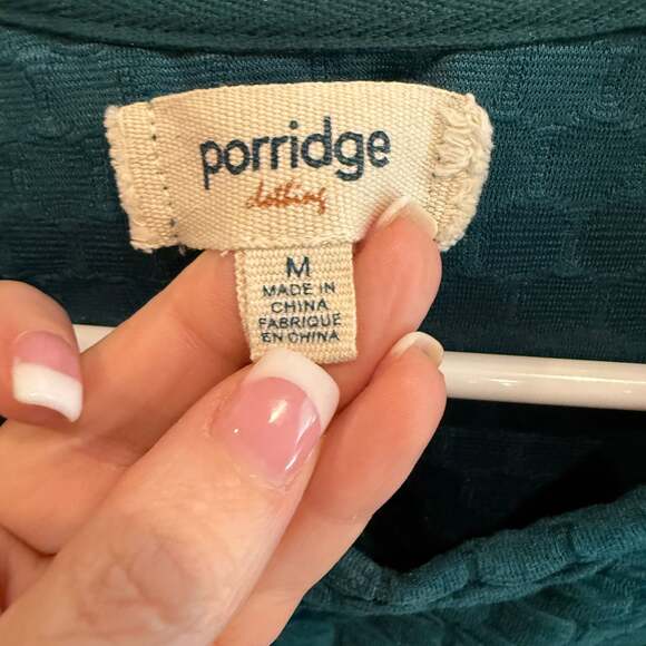 💋Anthropologie Teal top with floral sleeves 172 - Picture 4 of 4